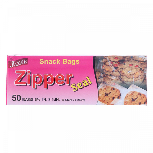 JAZEE ZIPPER SEAL SNACK BAGS 50PCS PC