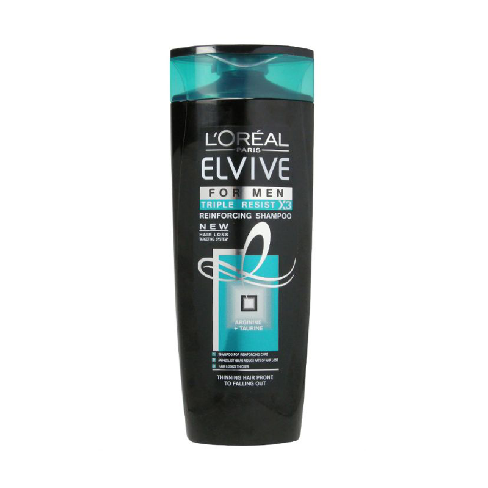 LOREAL ELVIVE SHAMPOO TRIPLE RESISTE 2IN1 FOR MEN 400 ML