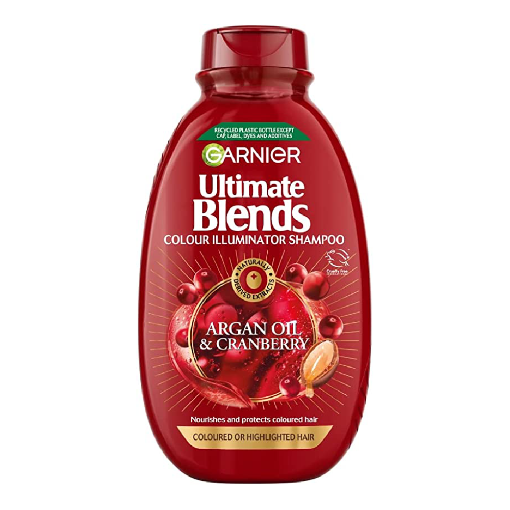 GARNIER ULTIMATE BLENDS SHAMPOO ARGAN OIL AND CRANBERRY 400