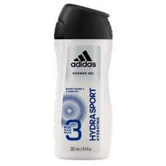 ADIDAS SHOWER GEL HYDRA SPORT MOISTURISE COMPLEX 3IN1 250 ML