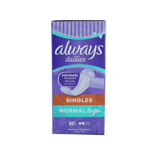 ALWAYS SANITARY PAD SINGLES NORMAL 20S