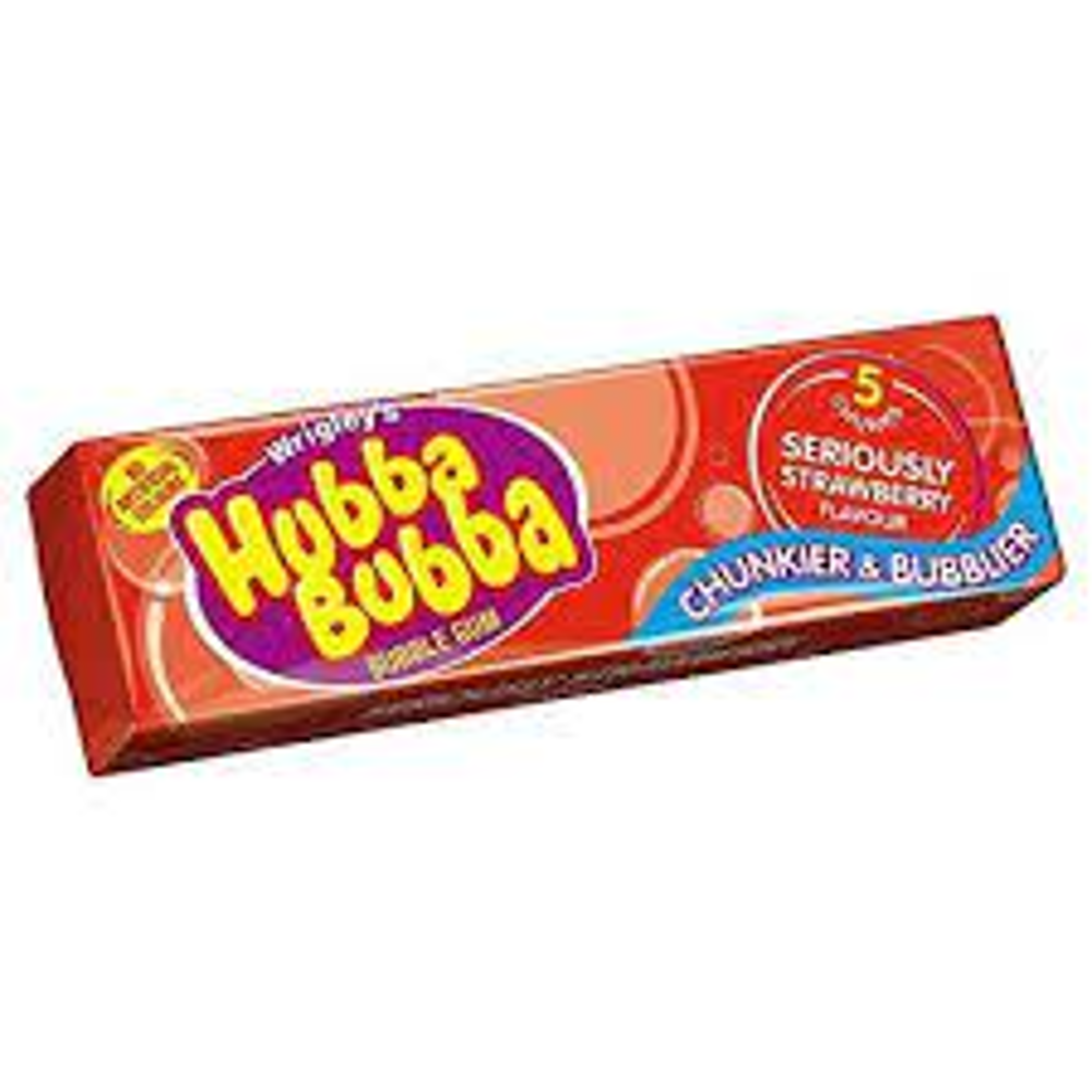 WRINGLEYS HUBBA BUBBA GUM SERIOUSLY STRAWBERRY 35 GM PC