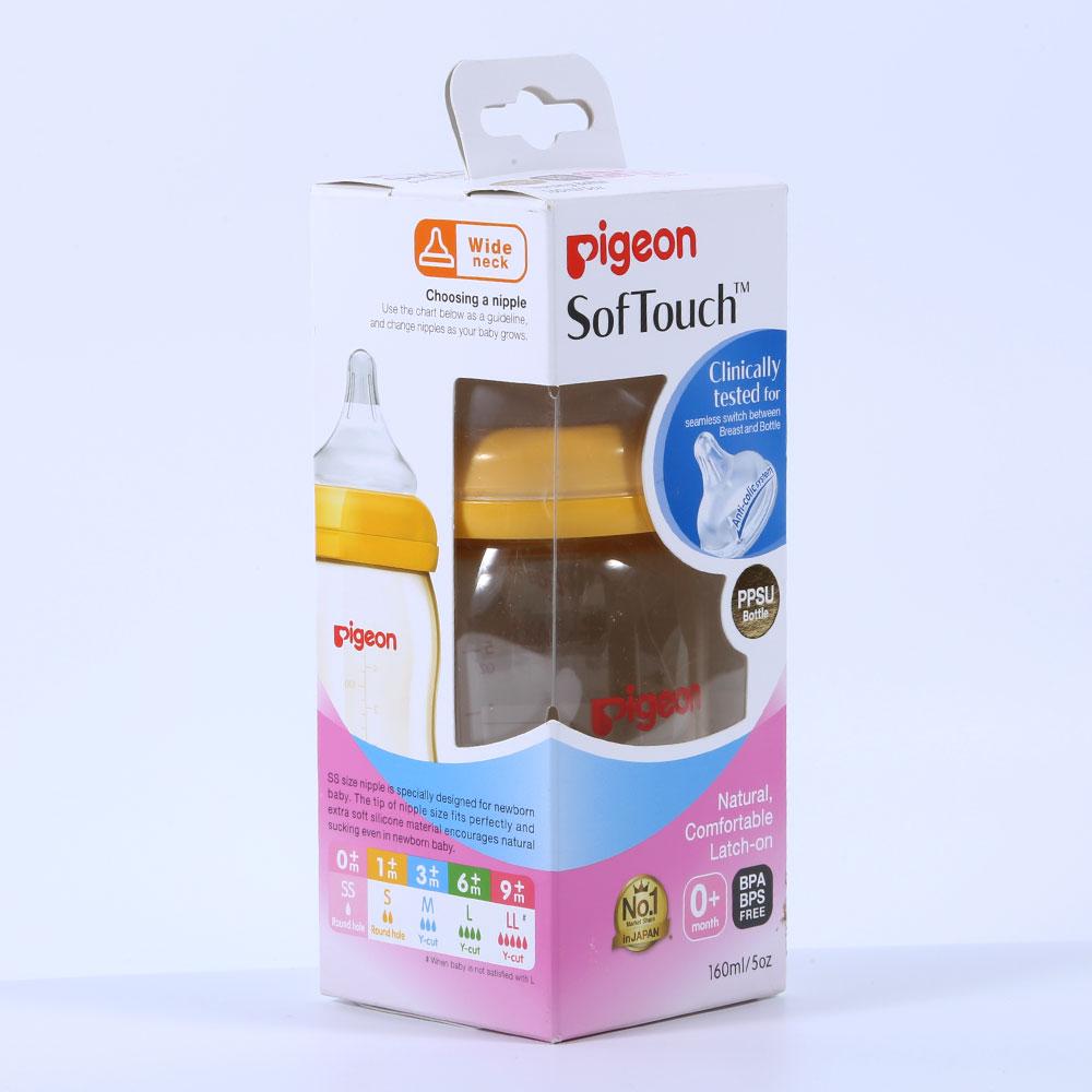 PIGEON FEEDING PERISTALTIC + NURSING BOTTLE 0M+ 160 ML