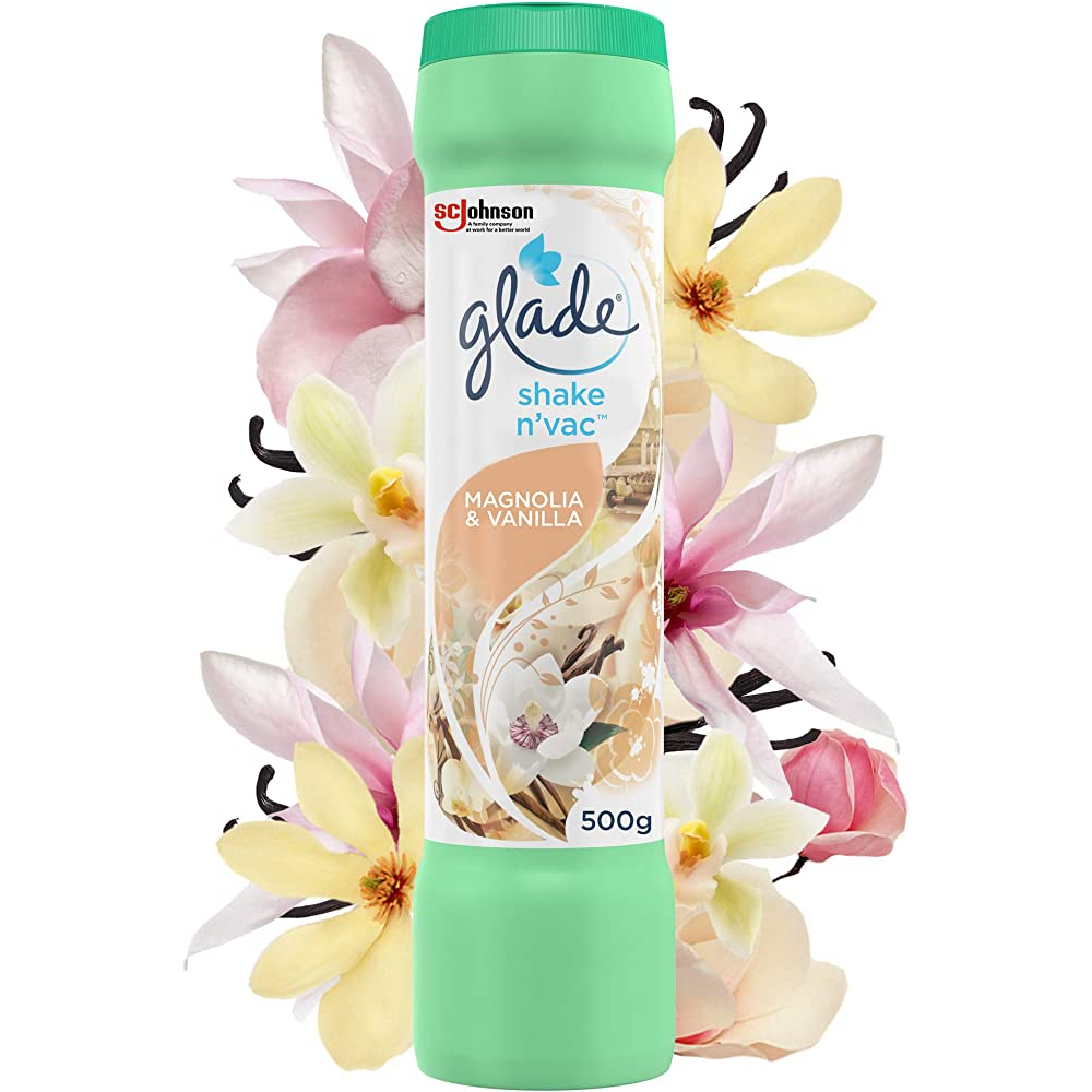 GLADE SHAKE N VAC MAGNOLIA AND VANILLA 500 GM