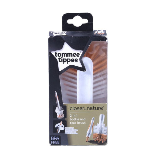 TOMMEE TIPPEE 2 IN 1 BOTTLE AND TEAT BRUSH 421116/38 PC