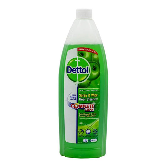 DETTOL CLEANER SPRAY GREEN APPLE & WIPE FLOOR 1 LTR