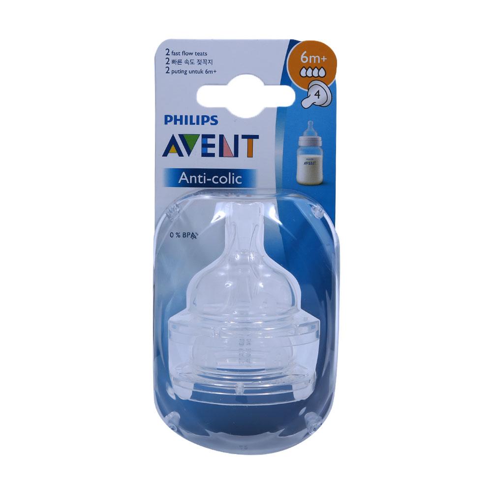 PHILIPS AVENT TEATS FLOW 2 FAST 6M+ 2PC SCF634/27