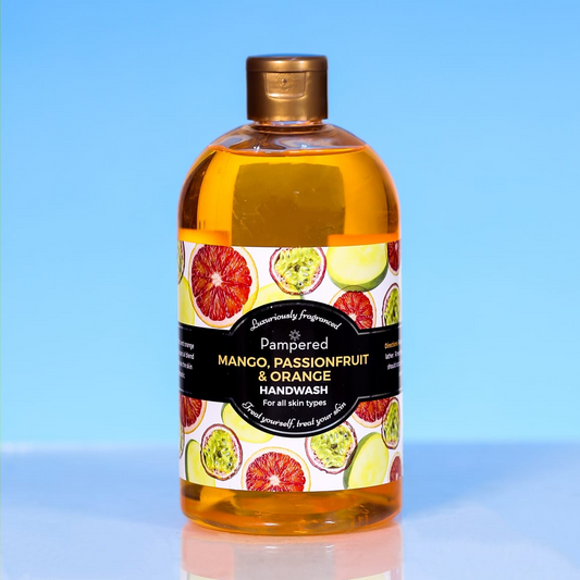 PAMPERED HANDWASH MANGO PASSIONFRUIT N ORANGE 500ML BASIC