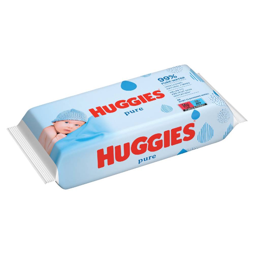 HUGGIES BABY WIPES PURE 56 PC BASIC