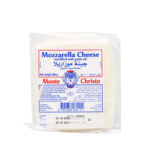 MONTE CHRISTO MOZZARELLA CHEESE 200 GM