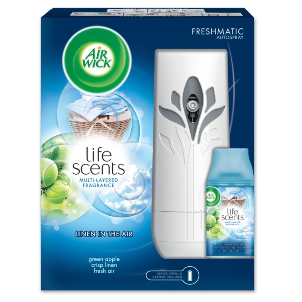 AIR WICK AIR FRESHNER & MACHINE COOL LINEN 250 ML