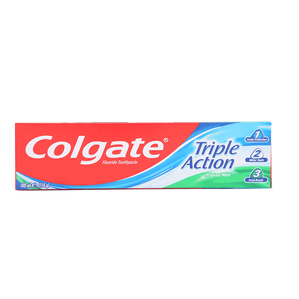 COLGATE TOOTH PASTE TRIPLE ACTION ORIGINAL MINT 100 ML