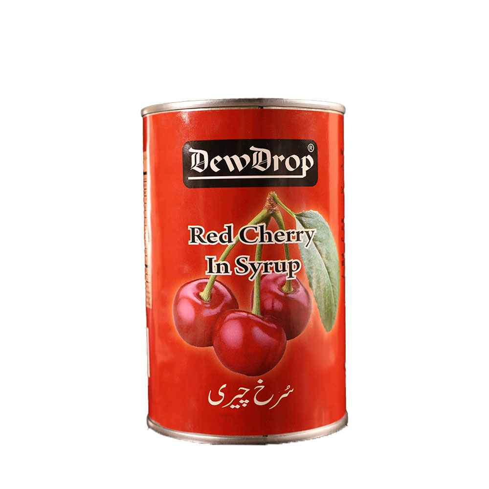 DEWDROP RED CHERRY IN SYRUP 400 GM BASIC