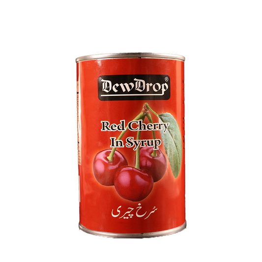 DEWDROP RED CHERRY IN SYRUP 400 GM BASIC