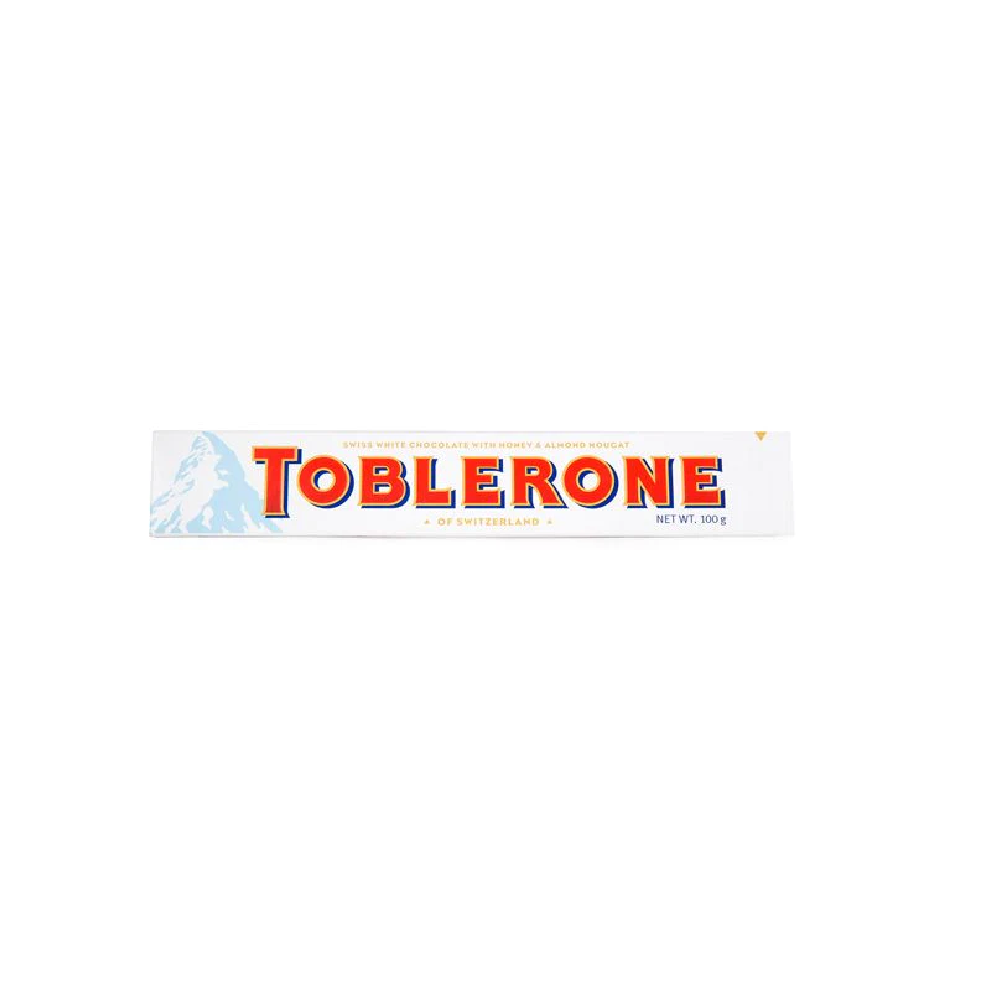 TOBLERONE CHOCOLATE WHITE 100 GM