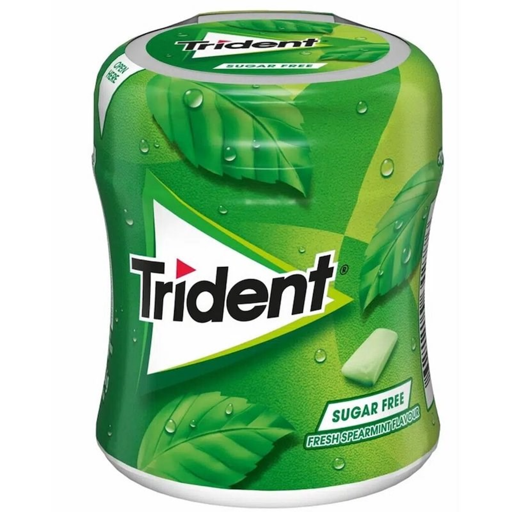 TRIDENT GUM FRESH SPEARMINT SUGAR FREE 82.6 GM BASIC