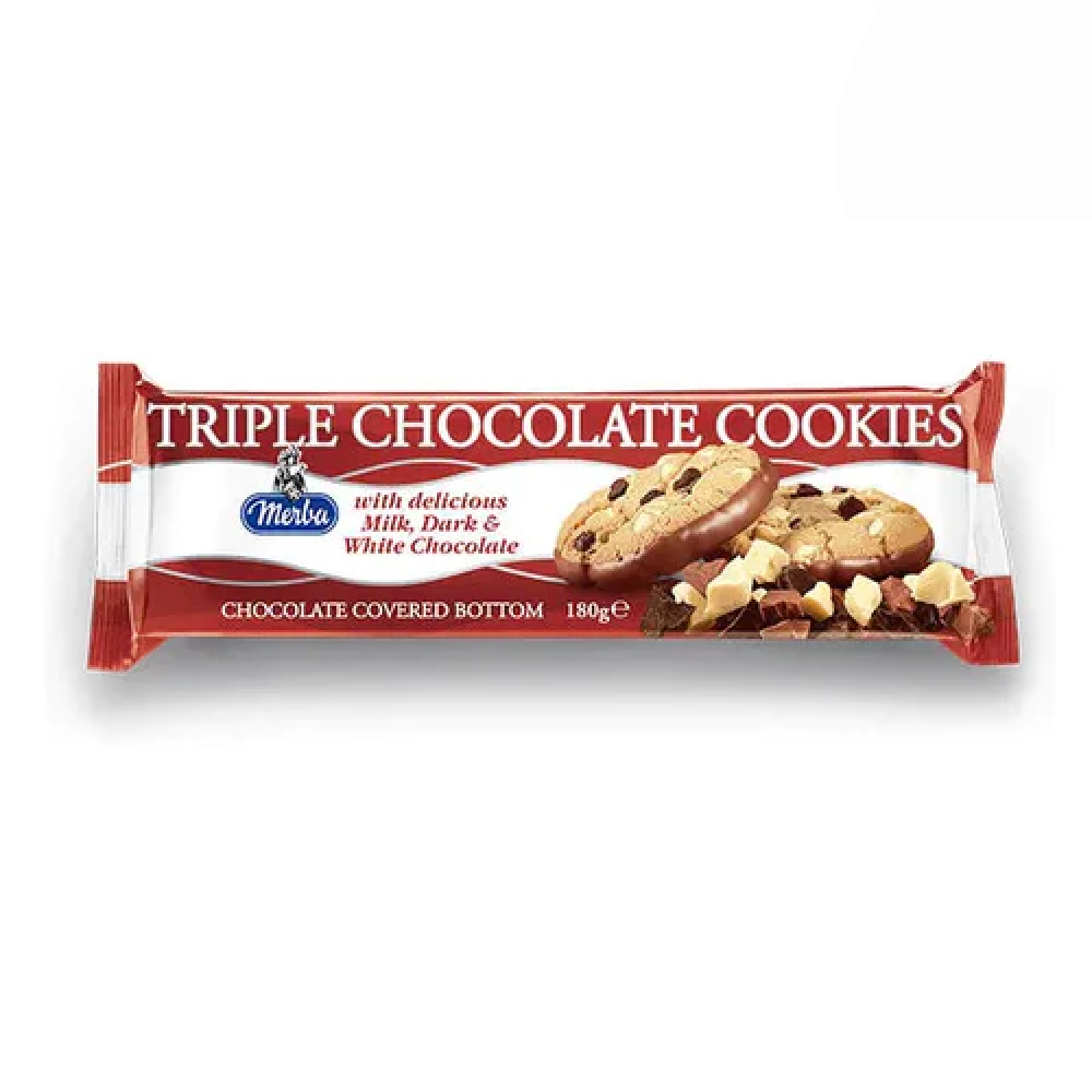 MARBA COOKIES TRIPLE CHOCOLATE 180 GM