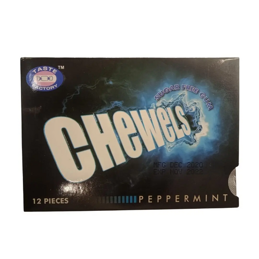 CHEWELS CHEWING GUM PEPPERMINT SUGAR FREE PC