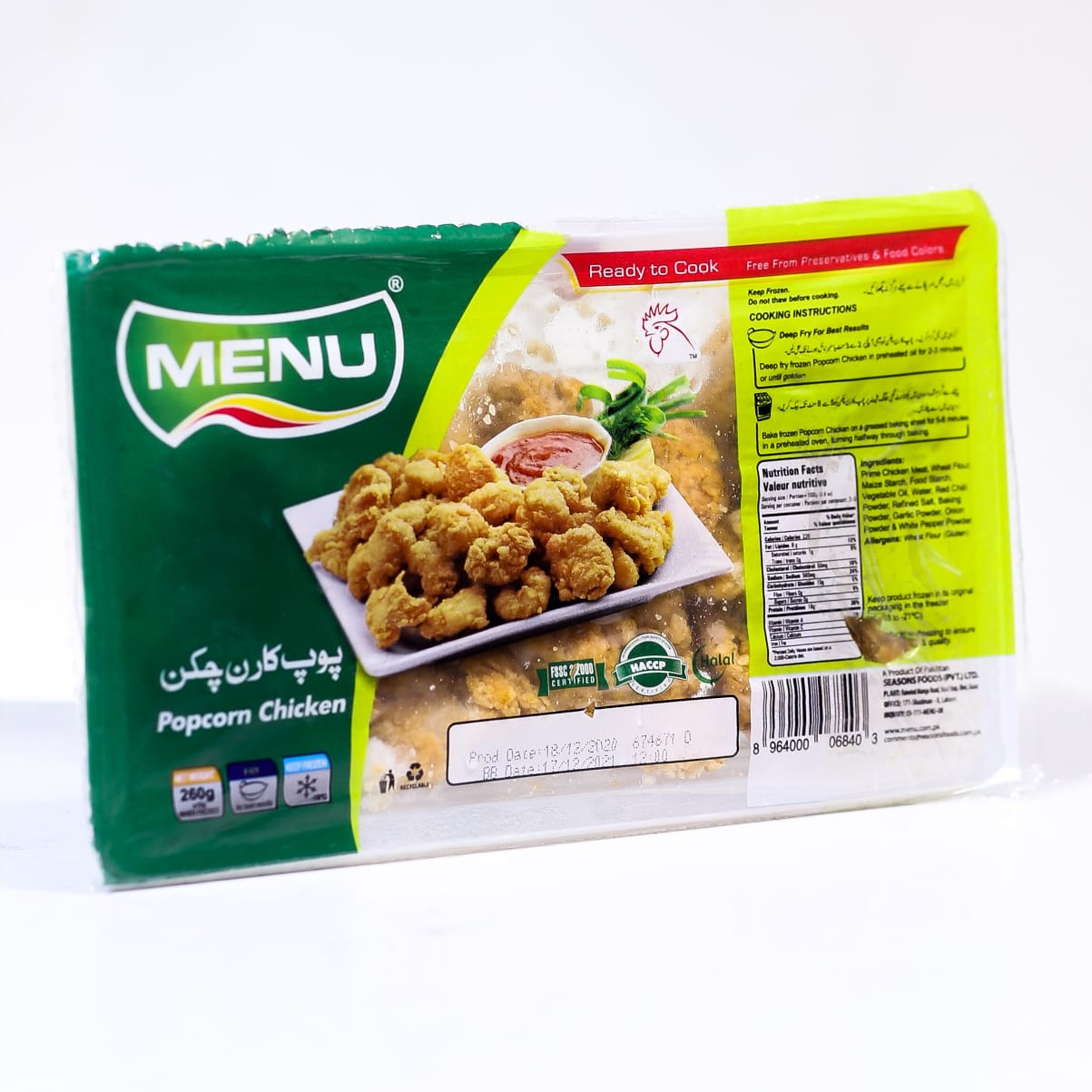 MENU POP CORN CHICKEN 260 GM