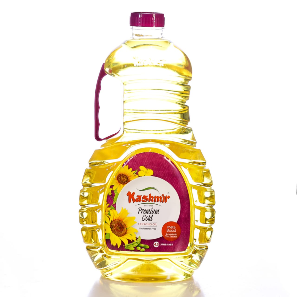 KASHMIR PREMIUM GOLD COOKING OIL BOTTLE 4.5 LTR