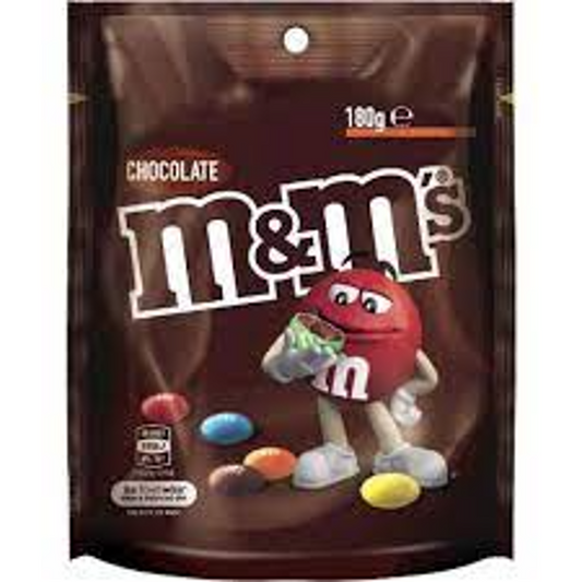 M & M CHOCOLATE POUCH 180 GM