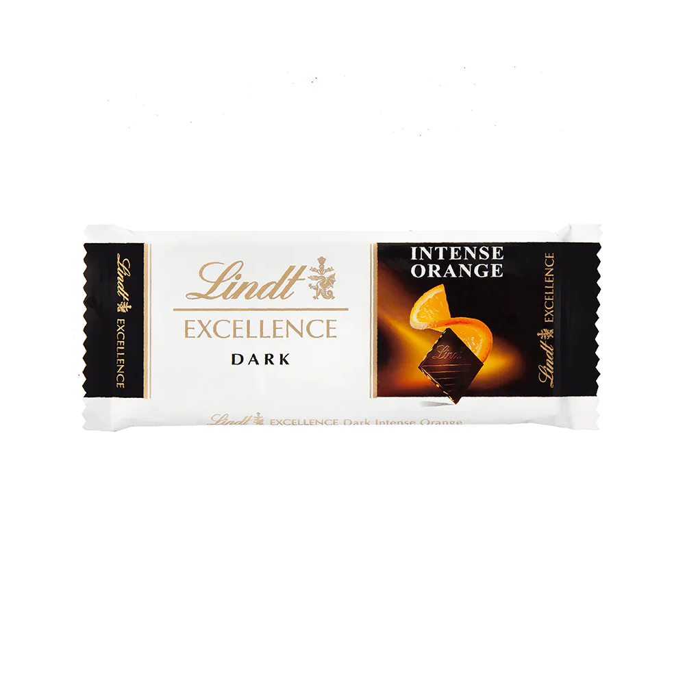 LINDT EXCELLENCE CHOCOLATE ORANGE INTENSE DARK  35 GM