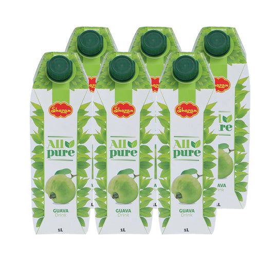 SHEZAN ALL PURE GUAVA NECTAR 1 LTR- CARTON