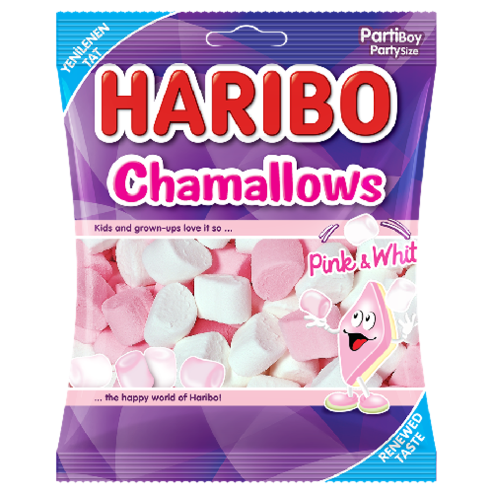 HARIBO MARSHMALLOWS CHAMALLOWS PINK AND WHITE 150 GM