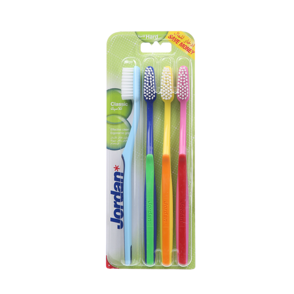 JORDAN TOOTH BRUSH 4PC HARD PACK