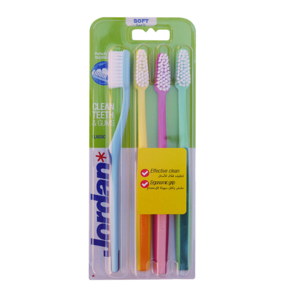 JORDAN TOOTH BRUSH 4PC SOFT PACK