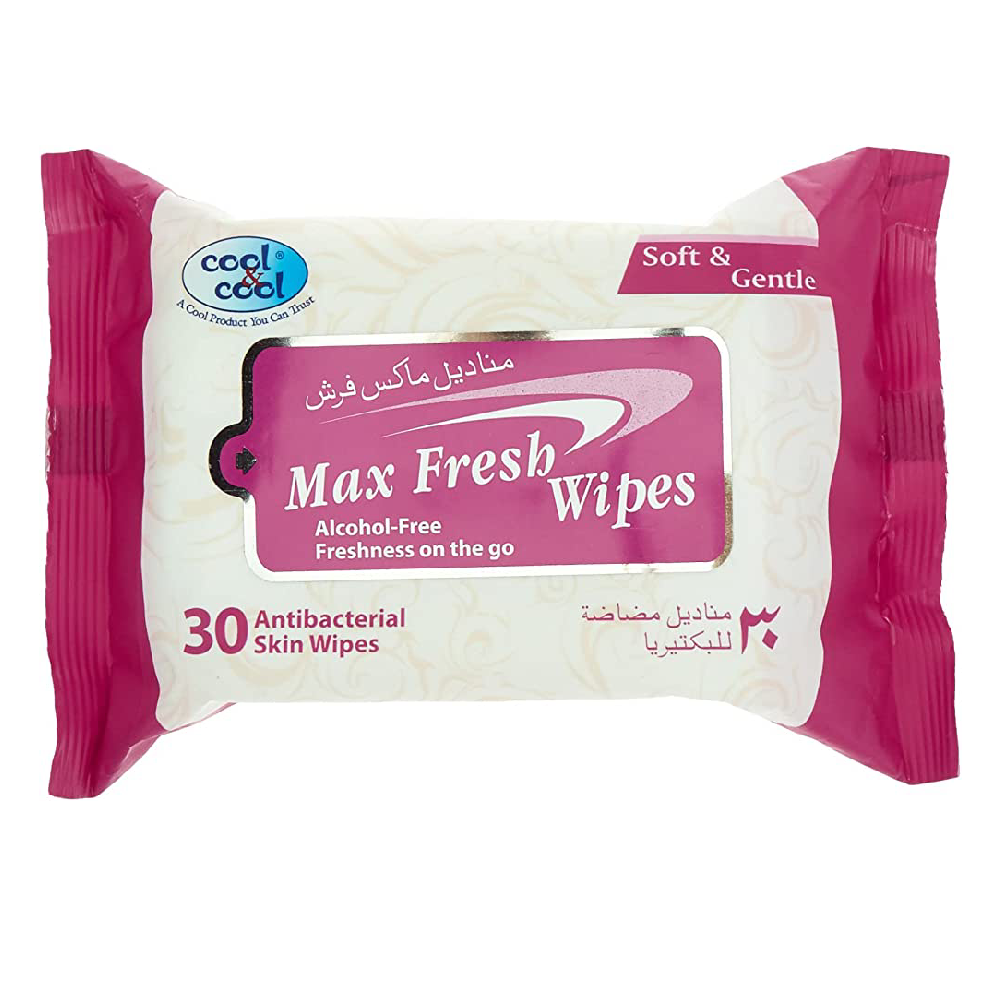 COOL N COOL MAX FRESH SKIN WIPES 30PC BASIC