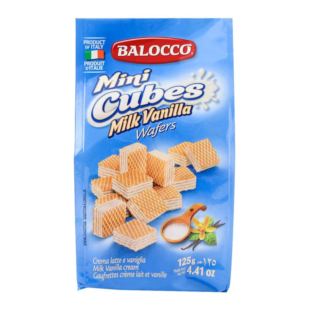 BALOCCO VINILLA WAFER MINI CUBES 125 GM