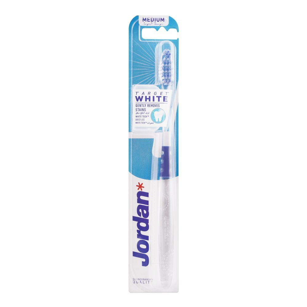 JORDAN TOOTH BRUSH TARGET WHITE MEDIUM BASIC