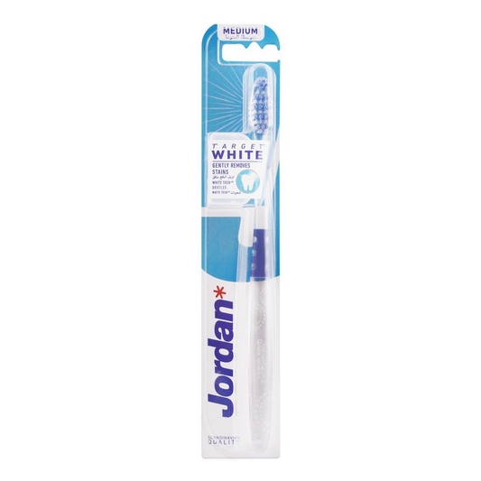 JORDAN TOOTH BRUSH TARGET WHITE MEDIUM BASIC