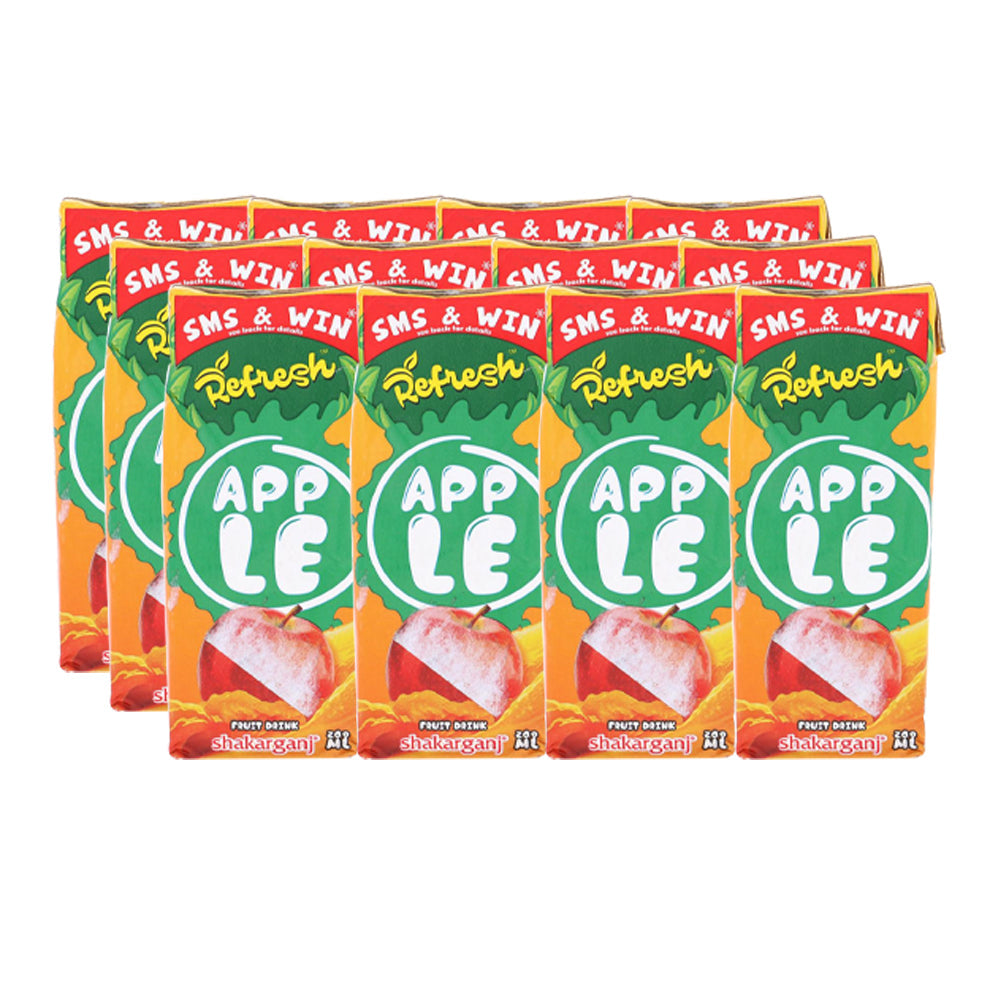 SHAKARGANJ REFRESH APPLE JUICE 200 ML- CARTON