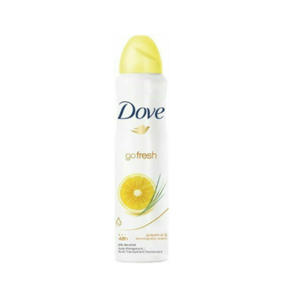 DOVE DEODORANT GO FRESH GRAPEFRUIT AND LEMONGRASS 150 ML BAS