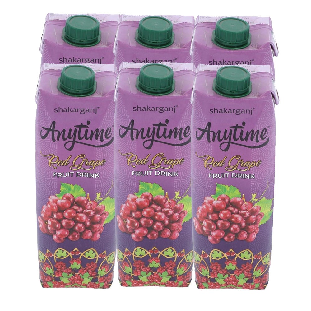 SHAKARGANJ ANYTIME RED GRAPE JUICE 1 LTR- CARTON