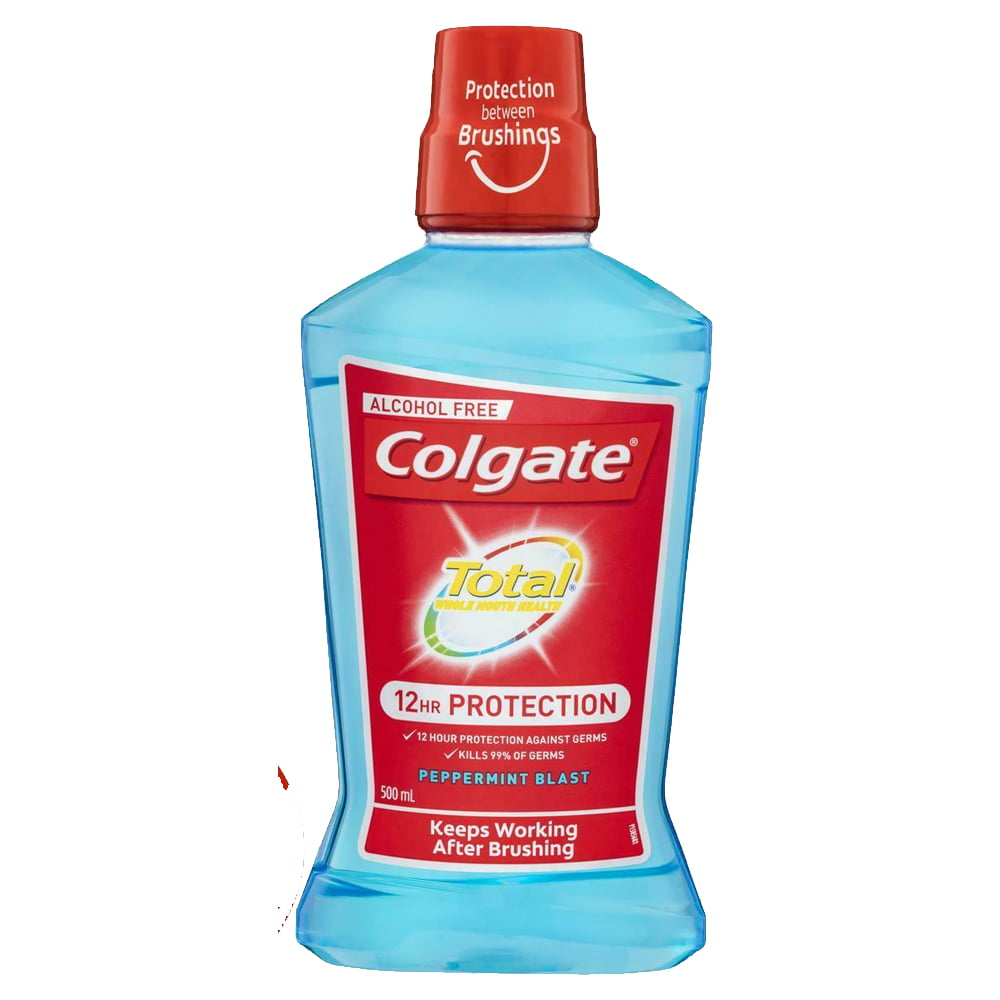 COLGATE MOUTH WASH TOTAL PEPPERMINT BLAST 500 ML BASIC