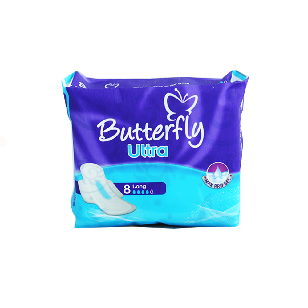 BUTTERFLY SANITARY NAPKINS ULTRA LARGE 8 PCS