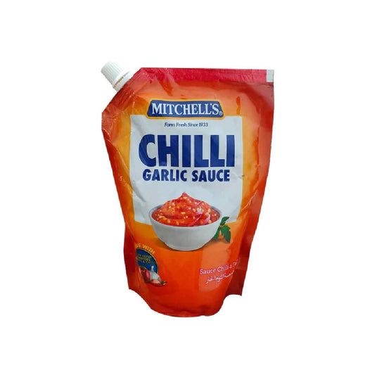 MITCHELLS CHILLI GARLIC SAUCE POUCH 400 GM