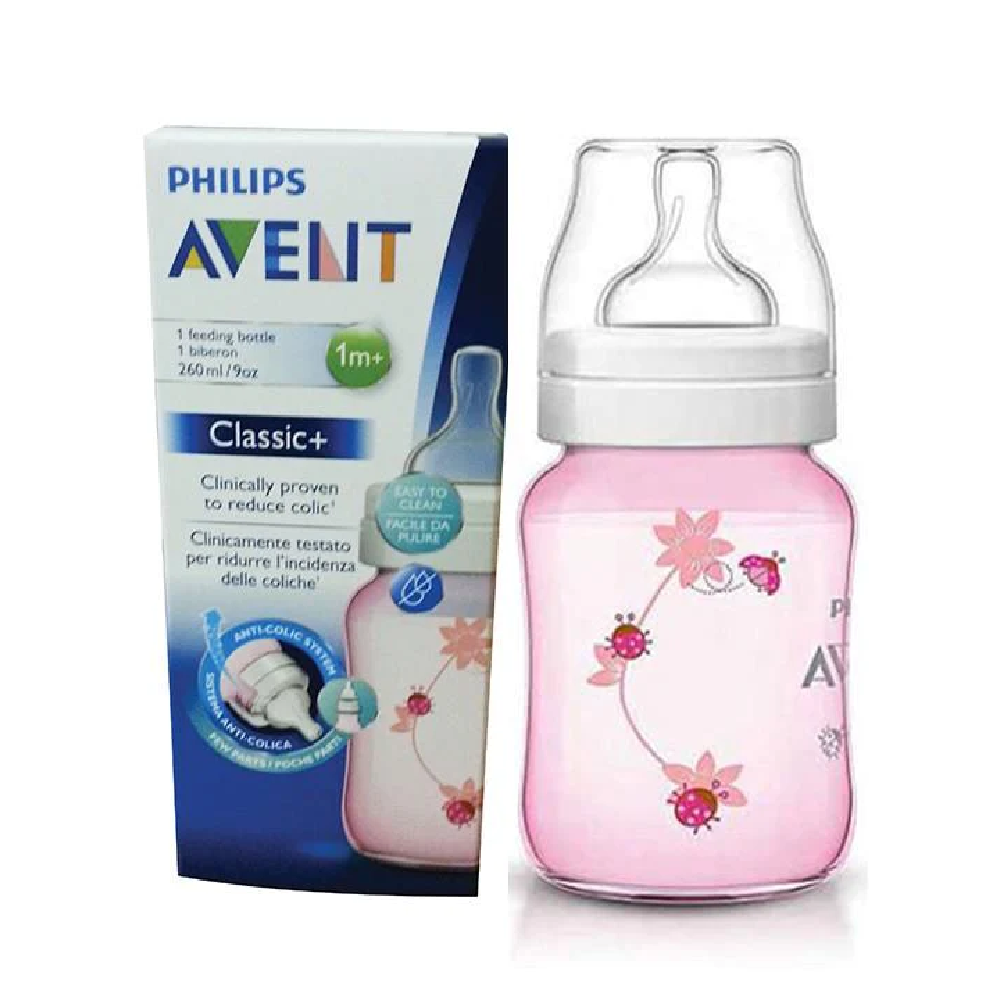 PHILIPS AVENT FEEDING BOTTLE CLASSIC PINK 260 ML SCF573/11