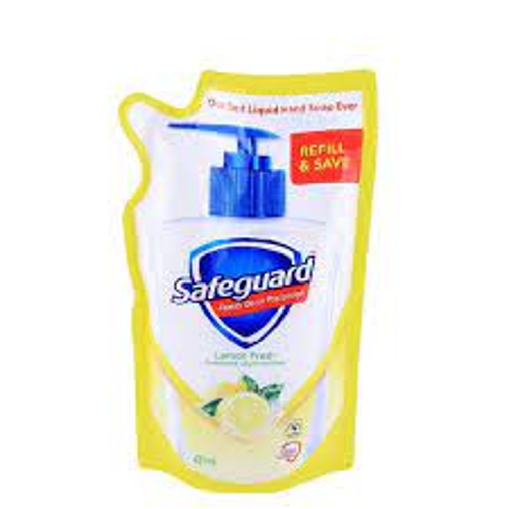 SAFEGUARD HAND WASH LEMON FRESH POUCH 375 ML