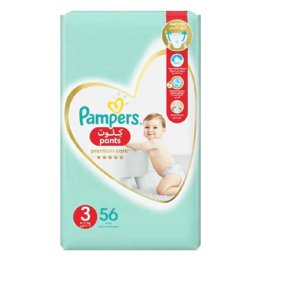 PAMPERS PREMIUM CARE PANTS S3 6-11 KG 56 pc