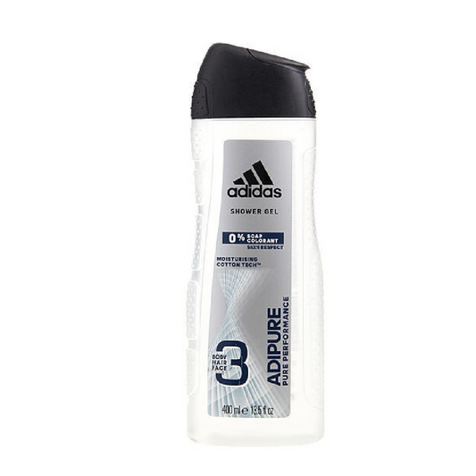 ADIDAS SHOWER GEL ADIPURE MOISTURISING 3IN1 400 ML