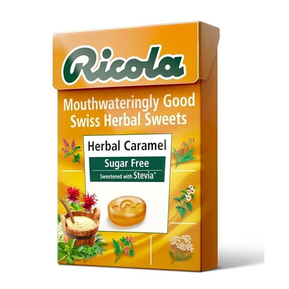 RICOLA HERBAL CARAMEL SWEETS SUGAR FREE 45 GM