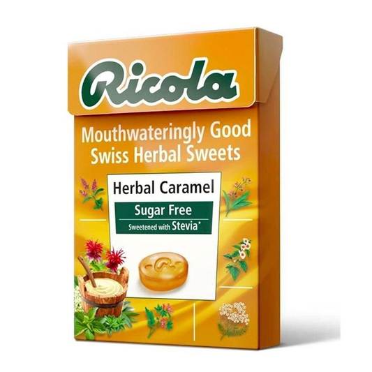 RICOLA HERBAL CARAMEL SWEETS SUGAR FREE 45 GM