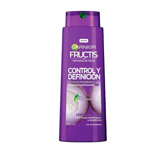 GARNIER FRUCTIS SHAMPOO CONTROL Y DEFINICION 2 IN1 650 ML