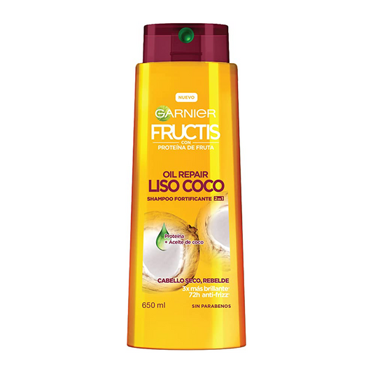 GARNIER FRUCTIS SHAMPOO OIL LISO COCO 2 IN 1 650 ML