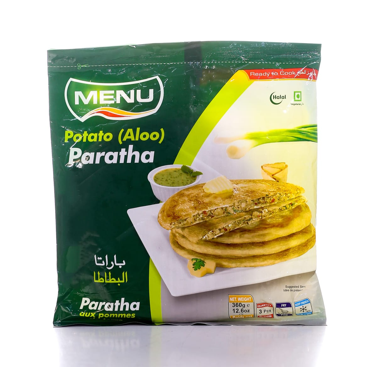 MENU ALOO PARATHA 3PCS 360GM