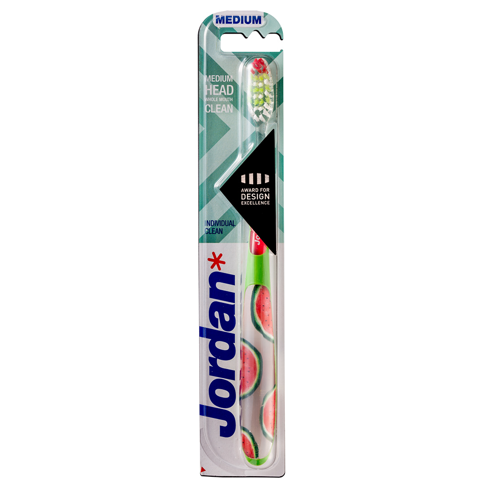 JORDAN INDIVIDUAL CLEAN MEDIUM TOOTH BRUSH